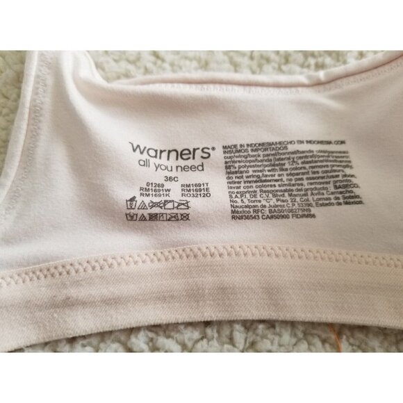 WARNER'S Cloud 9 All You Can Be Wire Free Contour Bra, Blush Pink Size 36C - Picture 6 of 6